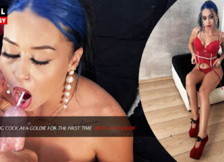 Trying a big cock Aya Goldie for the first time with Aya Goldie