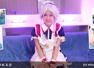 Anime Maid Eri Mizuno Destroys Her Pussy With A Long Dildo